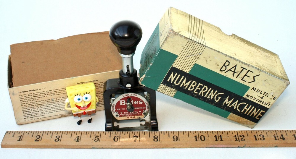 Bates Numbering Machine 4, Needs TLC