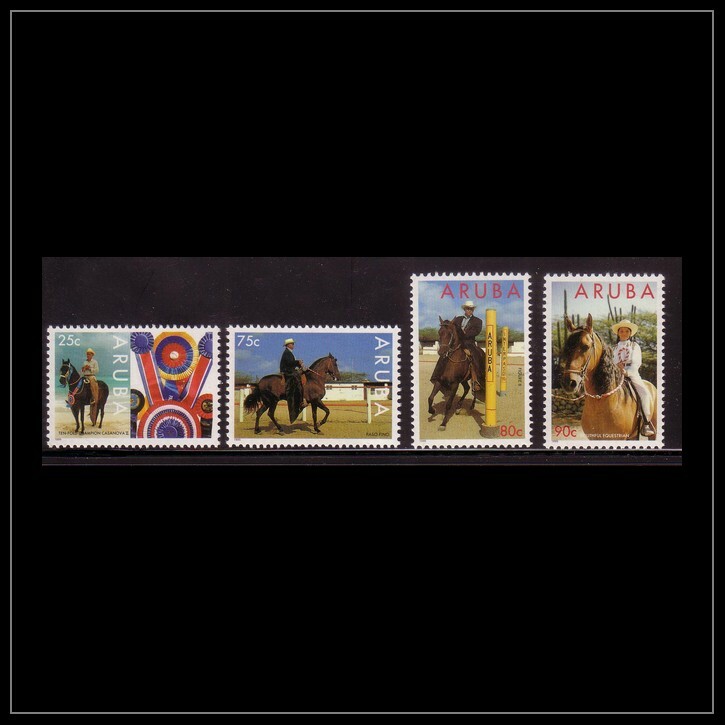 Aruba Issue 1995 (156-159) Horses