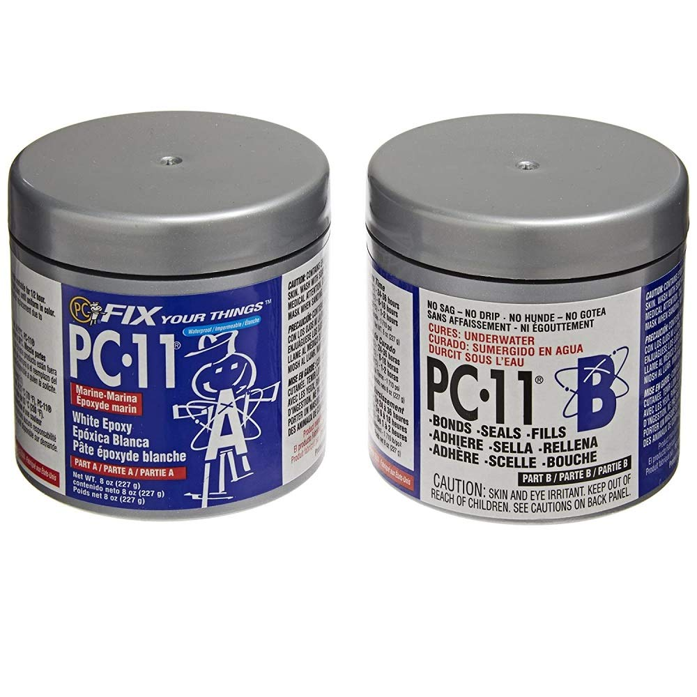 Pc-Products PC-11 Epoxy Adhesive Paste, Two-Part Marine Grade, 1/2Lb in Two Cans
