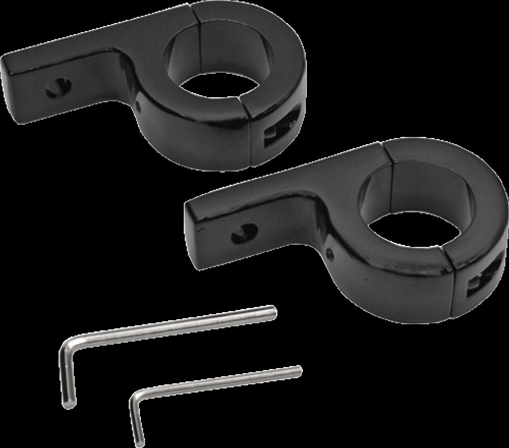 Custom Dynamics PB-125-B Black Mounting Bracket for 1-1/4 in. Engine Guards