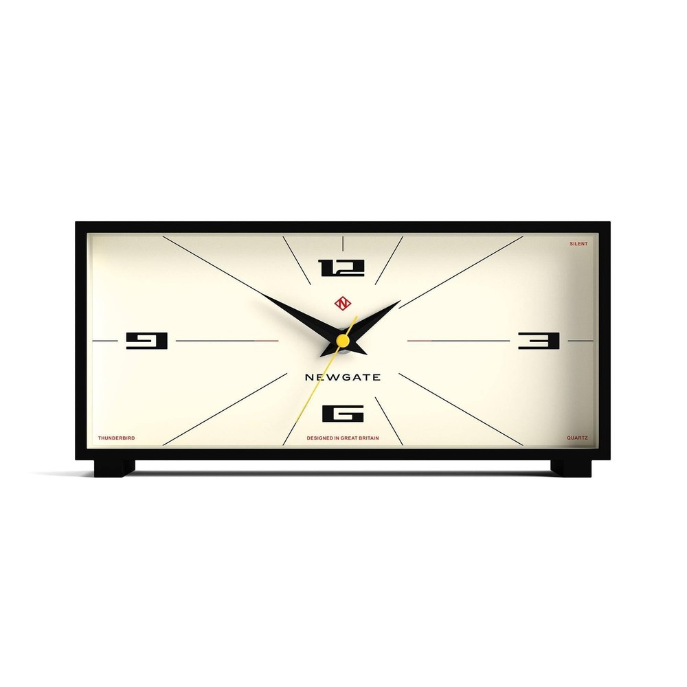 NEWGATE® Thunderbird Desk Clock | Retro Contemporary Rectangular Design | B