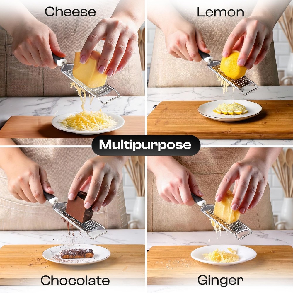 Handheld Cheese Grater & Shredder – Stainless Medium,