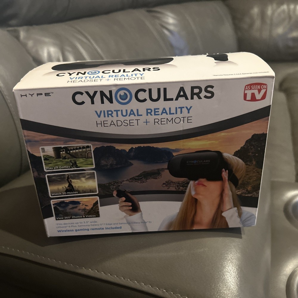Hype Cynoculars Virtual Reality Headset/Remote for iPhone and Android Not Tested