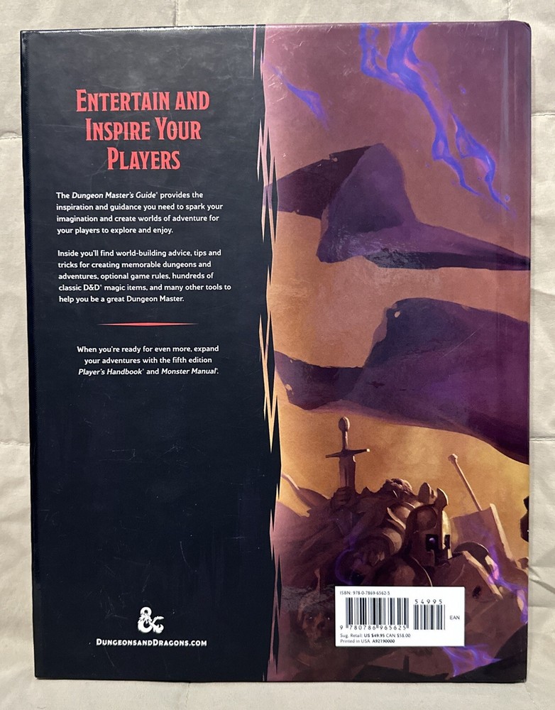 Dungeons & Dragons Dungeon Master's Guide (2014, Hardcover) Excellent Condition