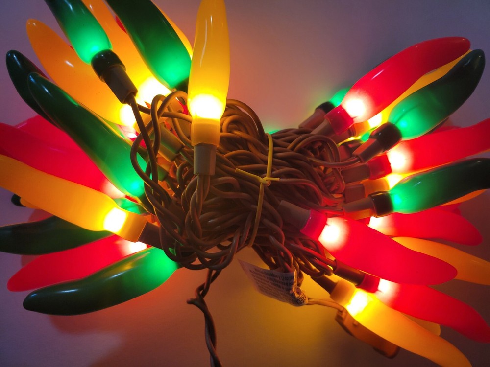 Multi-colored Chili Pepper String Lights 50 Count Set Of 2 Boxes