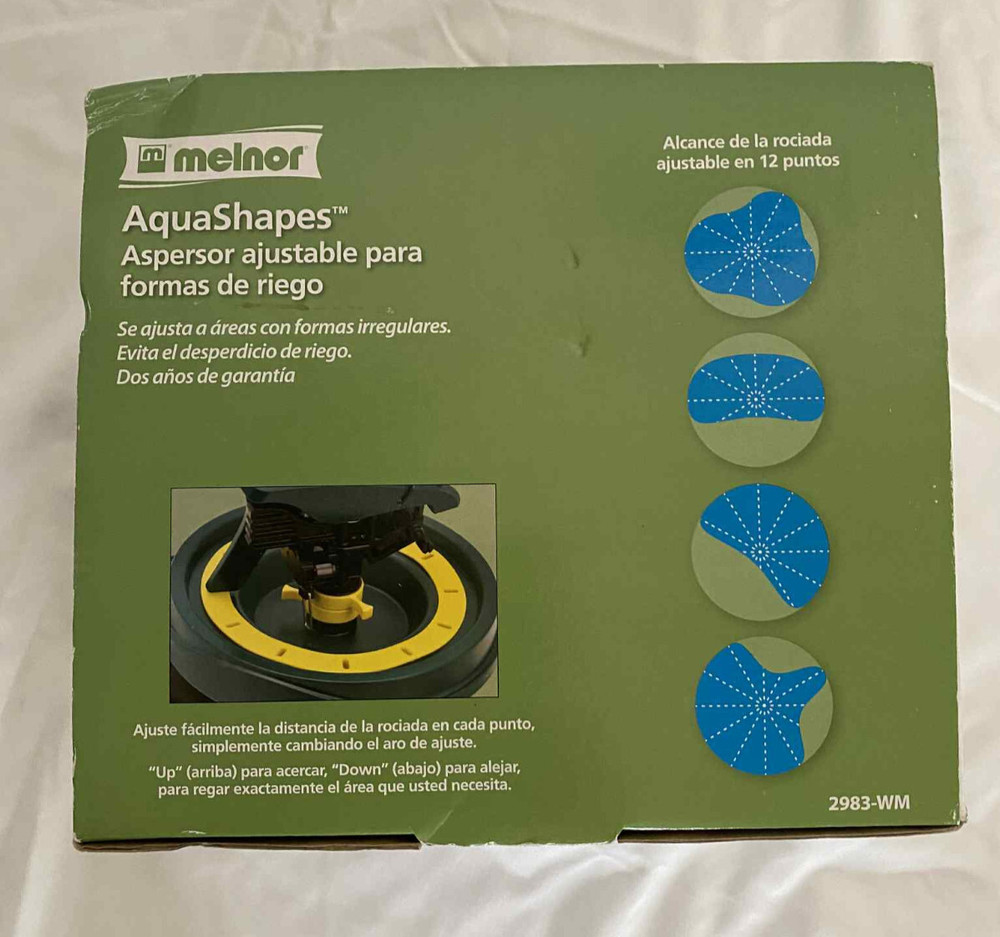 Melnor Aquashapes Adjustable Pattern Sprinkler 12-Point 2983 Max 85 FT COVERAGE