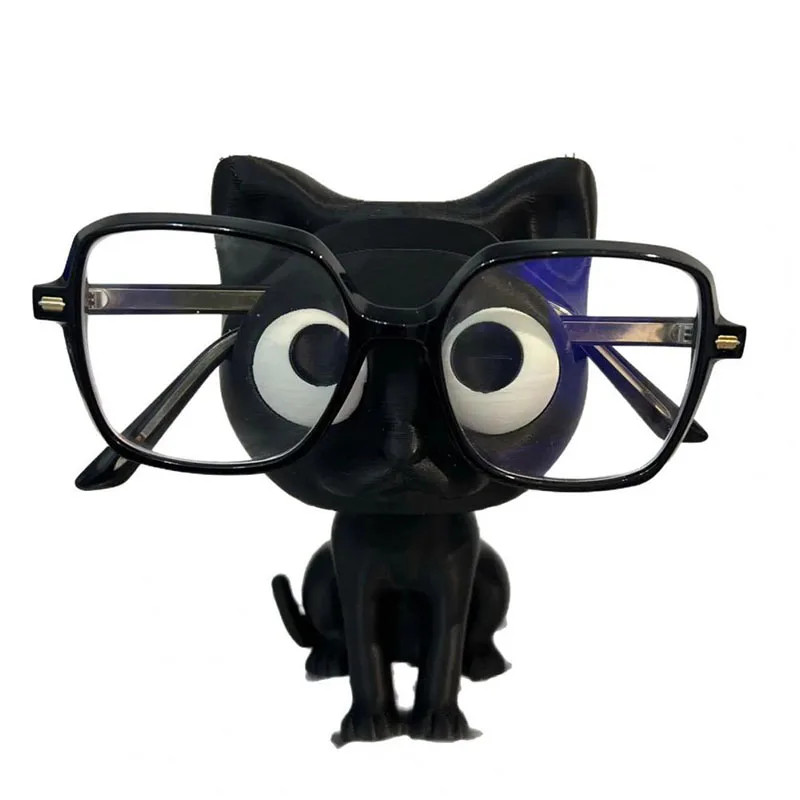 3D Printed Cat Glasses Frame-Cute Plastic Desktop Storage Box with Glasses Frame
