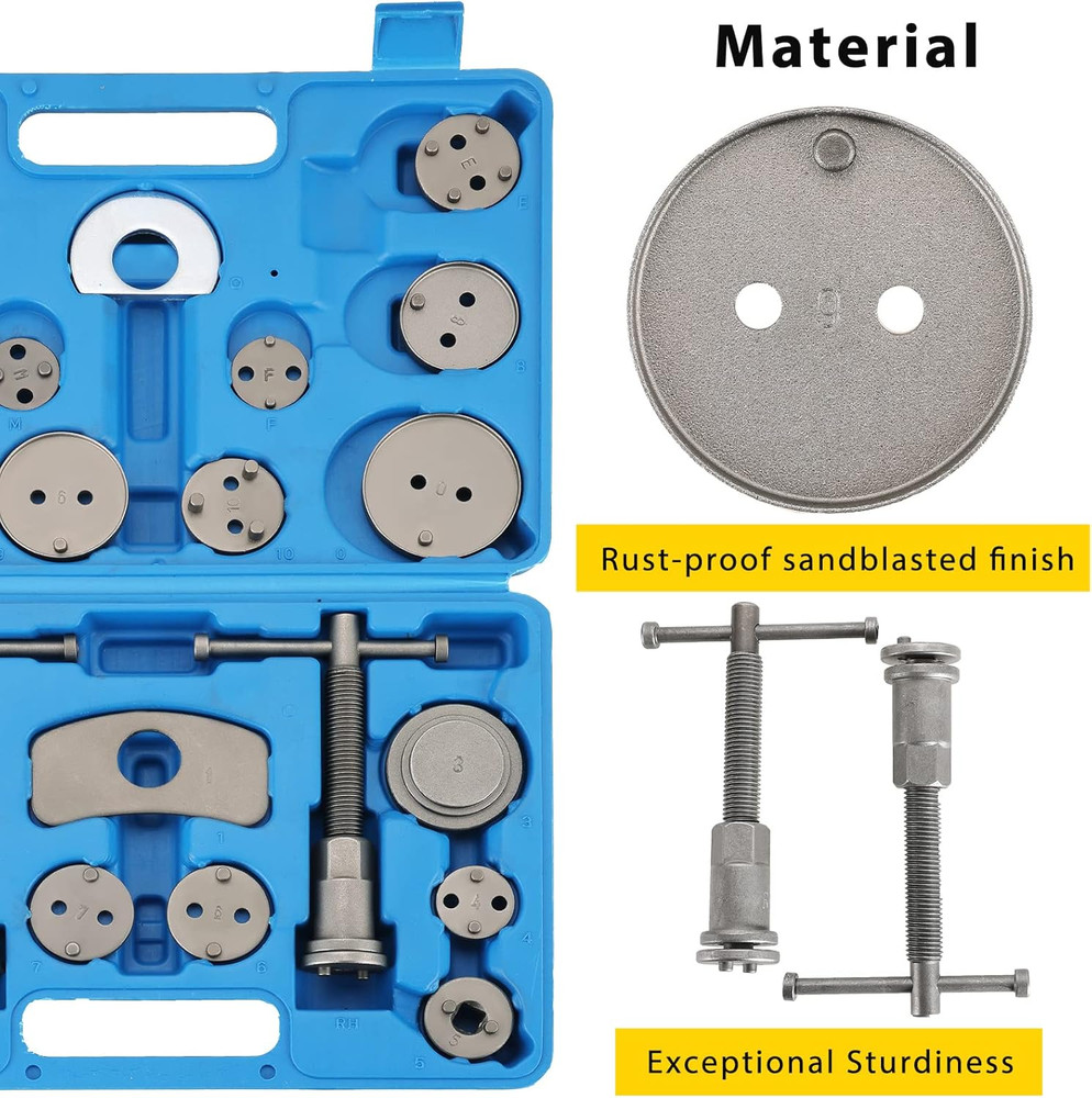 24PCS Disc Brake Caliper Tool Kit | Heavy Duty Disc Brake Piston Caliper Compres