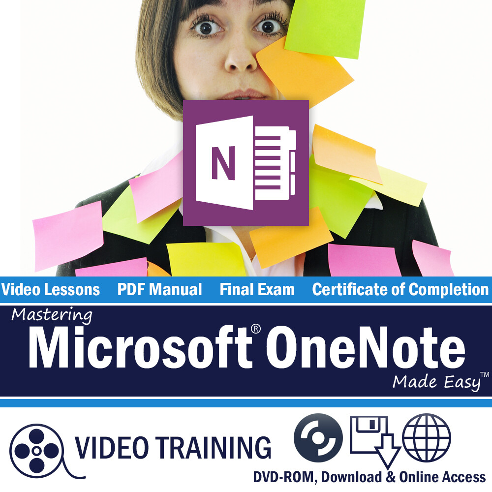 Learn Microsoft ONENOTE 2013 2010 Training Tutorial DVD & Digital Course 5 Hours