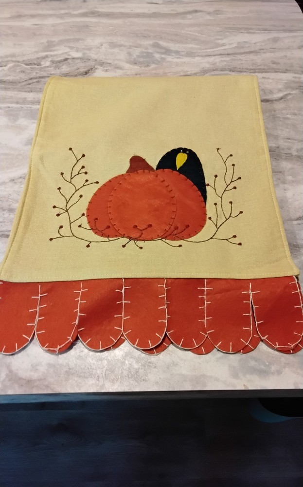 Decorative Fall/Halloween Tablerunner 70" Long (Preowned) Please see...