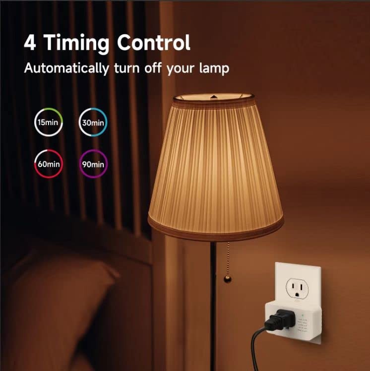 Indoor String Light Dimmer with Remote Control & Timer for 2/3 Prong Plugs