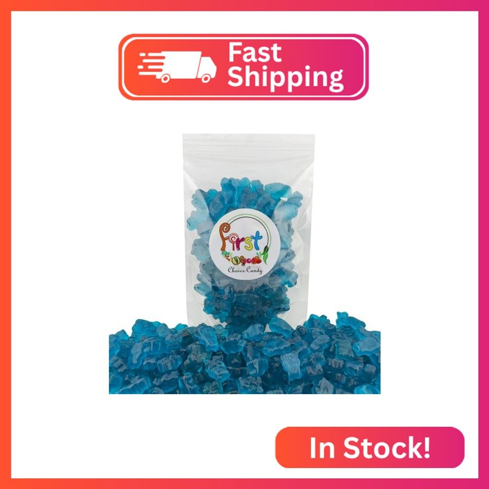 FirstChoiceCandy Gummy Bears (Blue Raspberry, 1 LB)