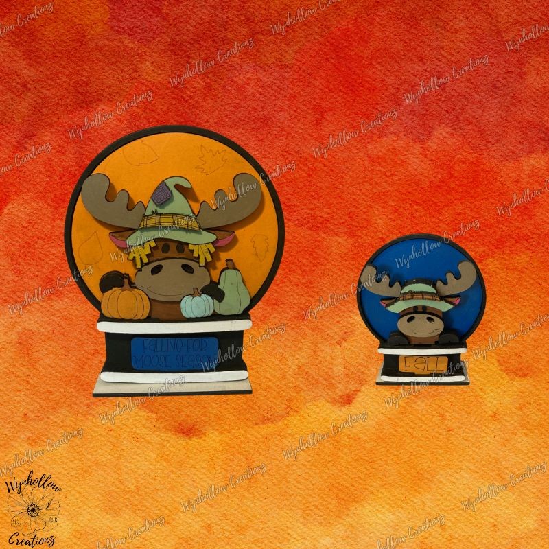 Fall Moose Interchangeable Snow Globe