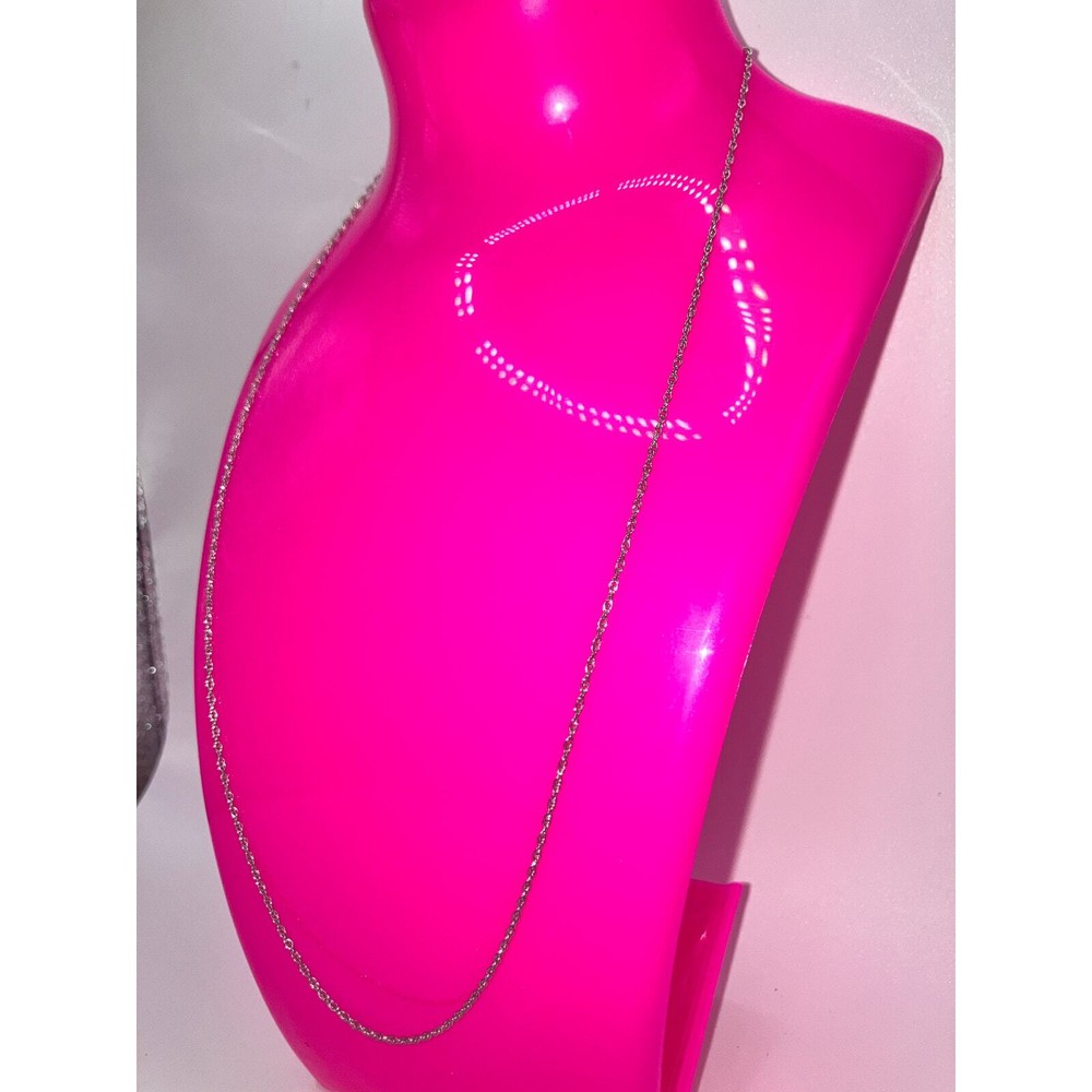 Delicate Silver-Tone Braided Chain 18" Necklace!