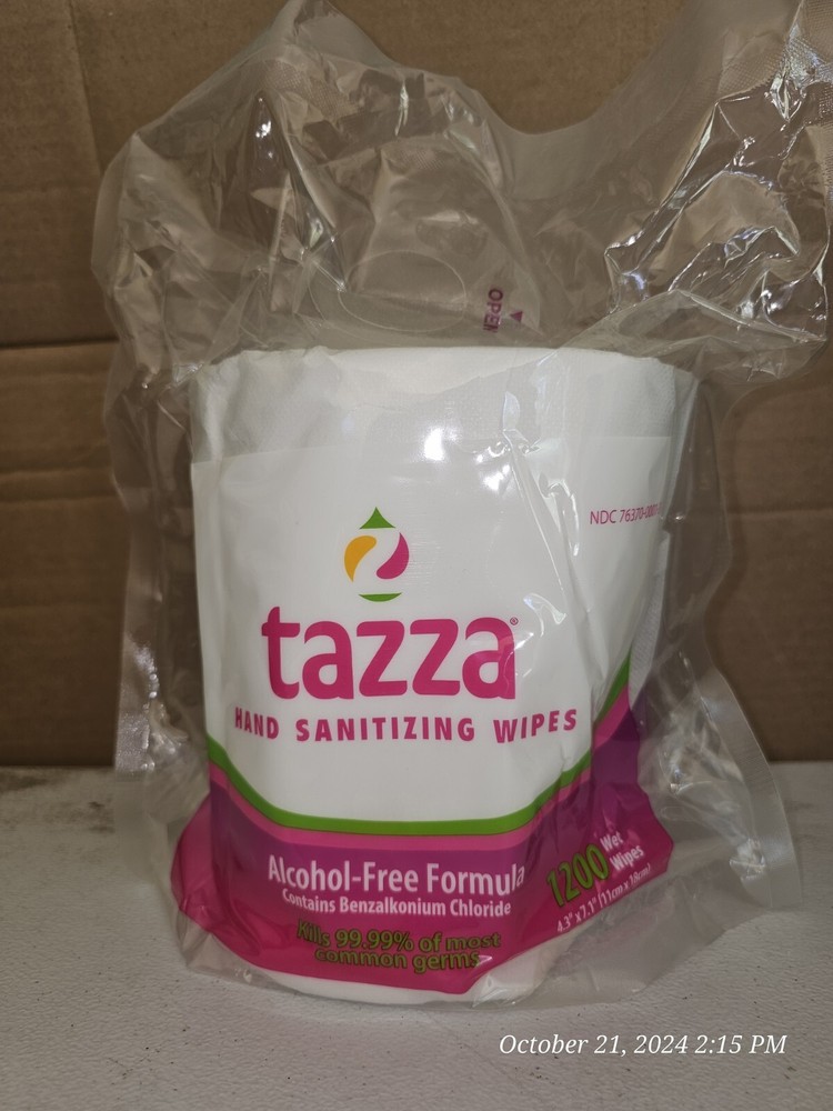 TAZZA Hand Sanitizing Wipes 1200 Sheets a Roll x 2