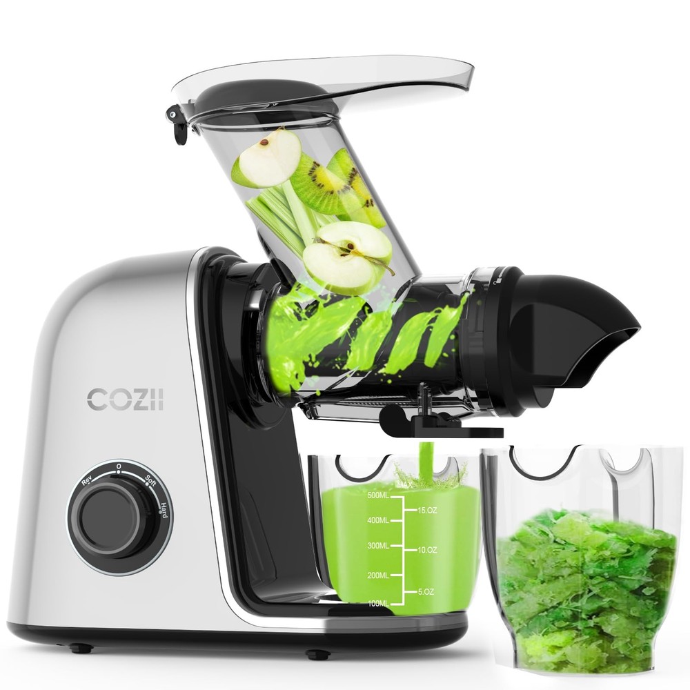 Cold Press Juicer Machines,Slow Masticating Juicer Extractor Soft/hard Mode, 3.6