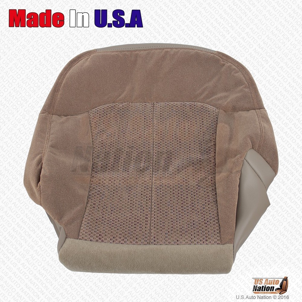 1999 - 2002 Chevy Silverado Front Driver Bottom Cloth Seat Cover Medium Oak Tan