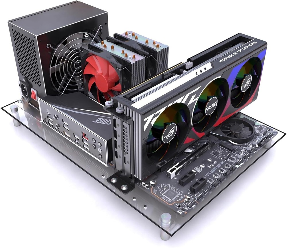 PC Test Bench Open Frame Computer Case DIY PC Case, Support ATX/M‑ATX/ITX Mother