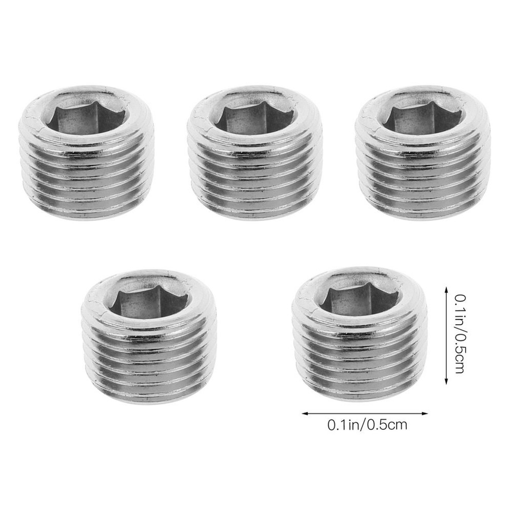 12pcs 1/8 Inch Pneumatic Head Plug Male Hose Fitting Countersunk Thread