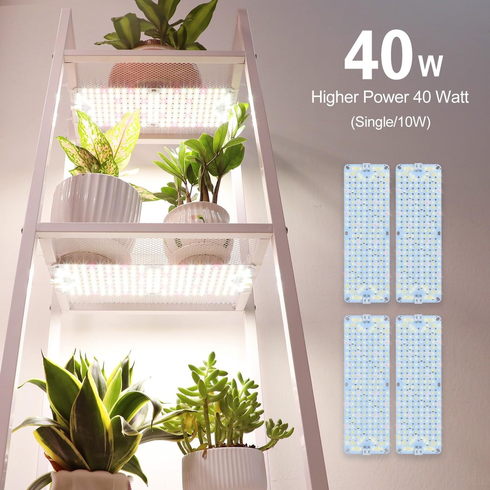 4Pack 2026 Ultra-Thin Panel Grow Light, White Light