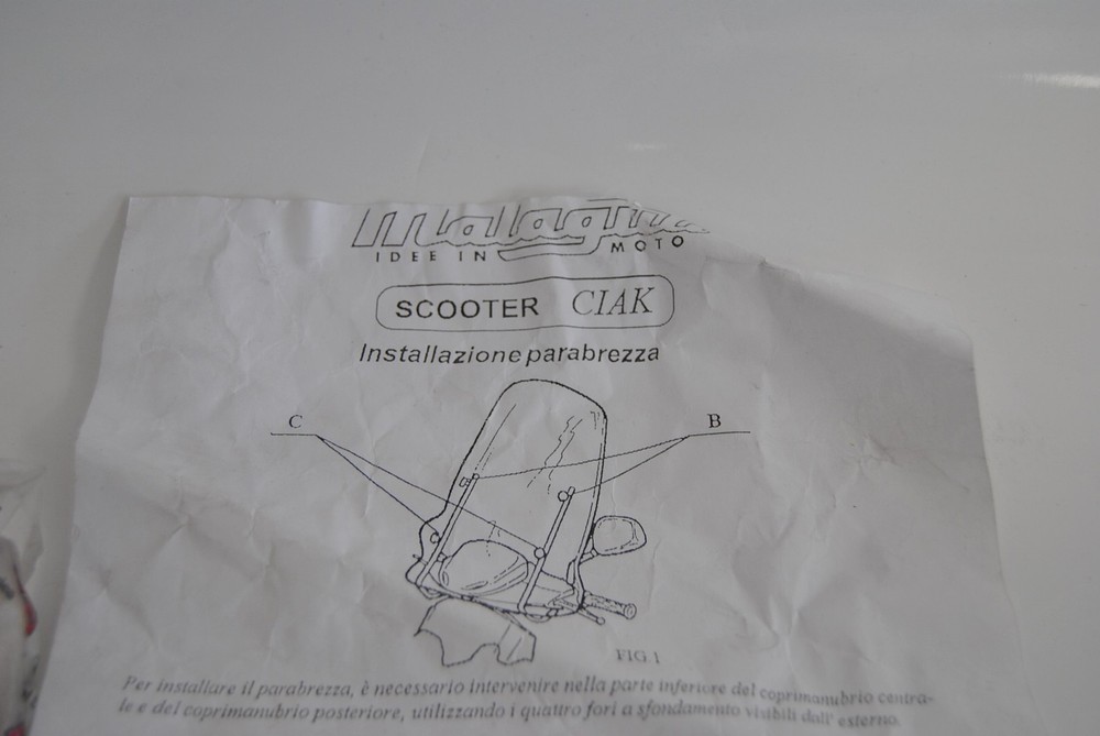 Malaguti Ciak 50 2004 Windshield Mount Kit