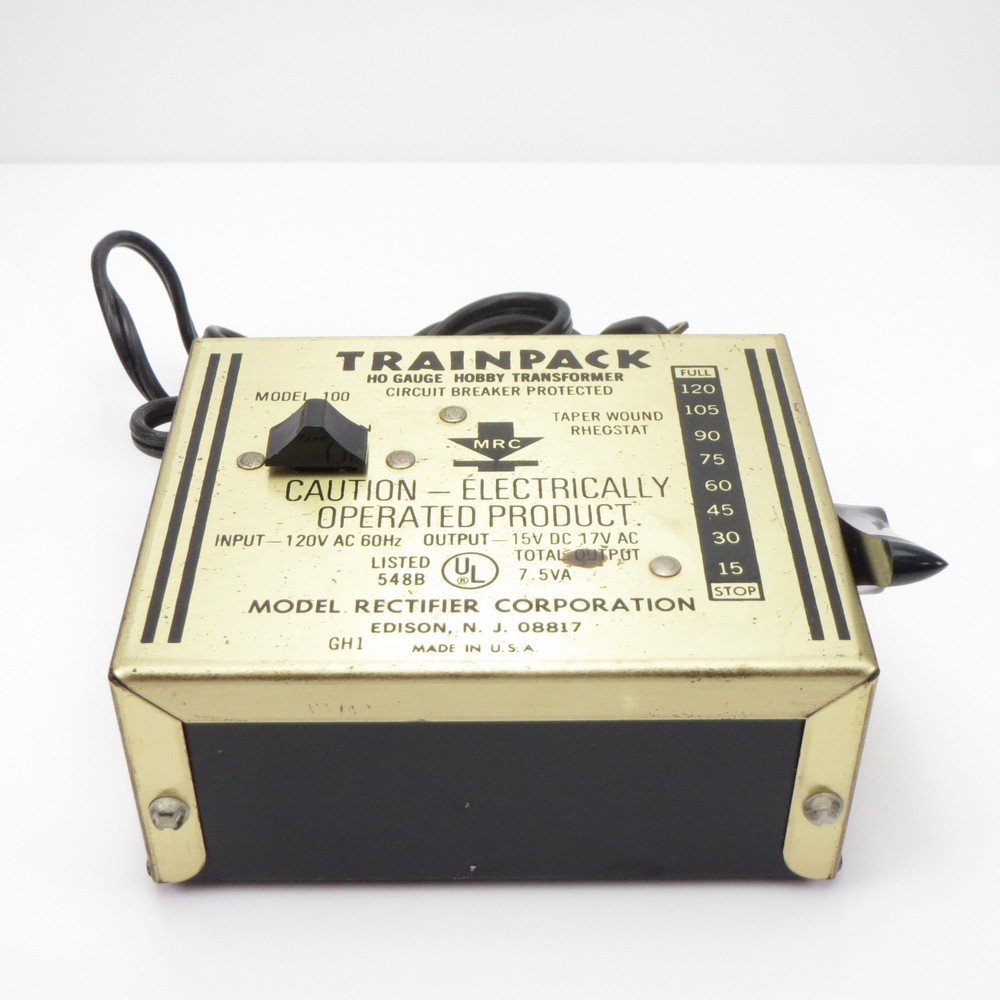 MRC Hobby Transformer Model 100 - HO Scale Train Control Power Supply Tested