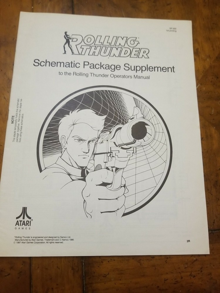 ATARI - Rolling Thunder - Schematic Package Supplement for the operation manual