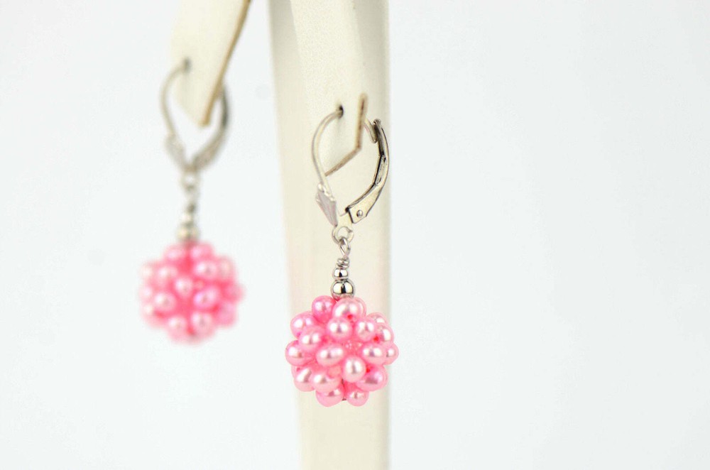 Sterling Silver Genuine Freshwater Earrings