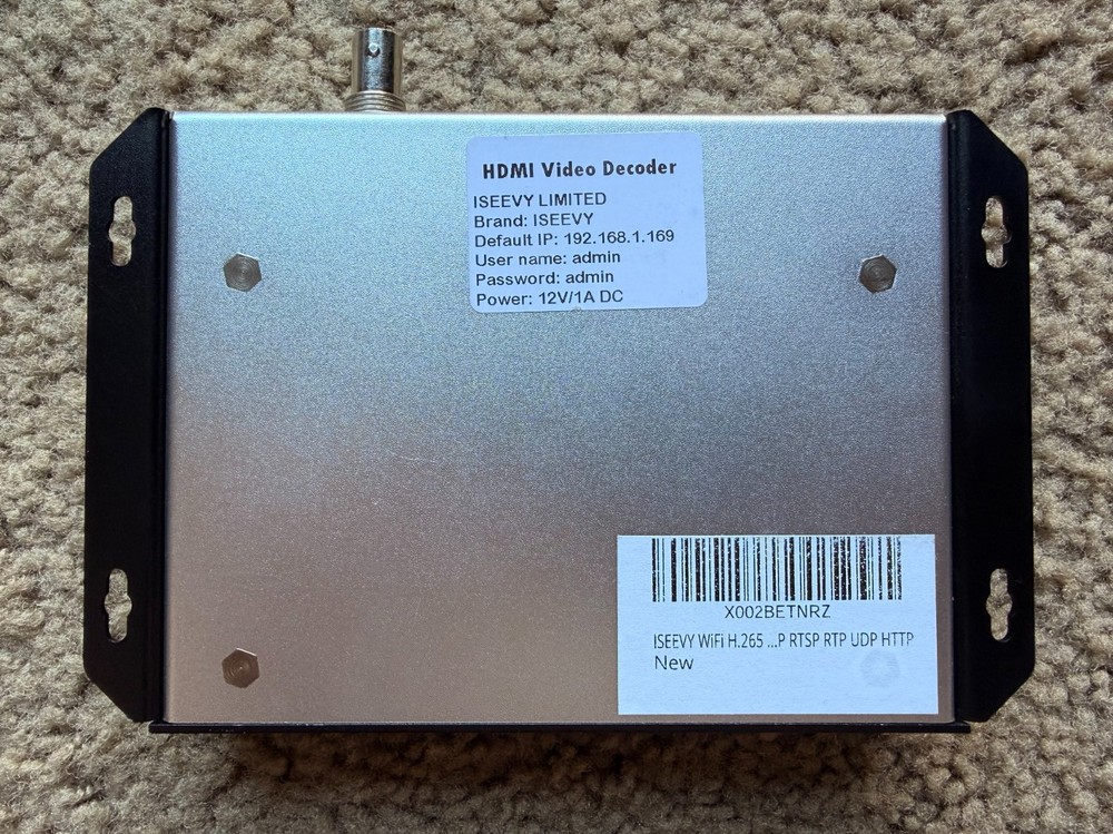 ISEEVY WiFi H.264 H.265 Video Decoder HDMI VGA CVBS Output IP Stream
