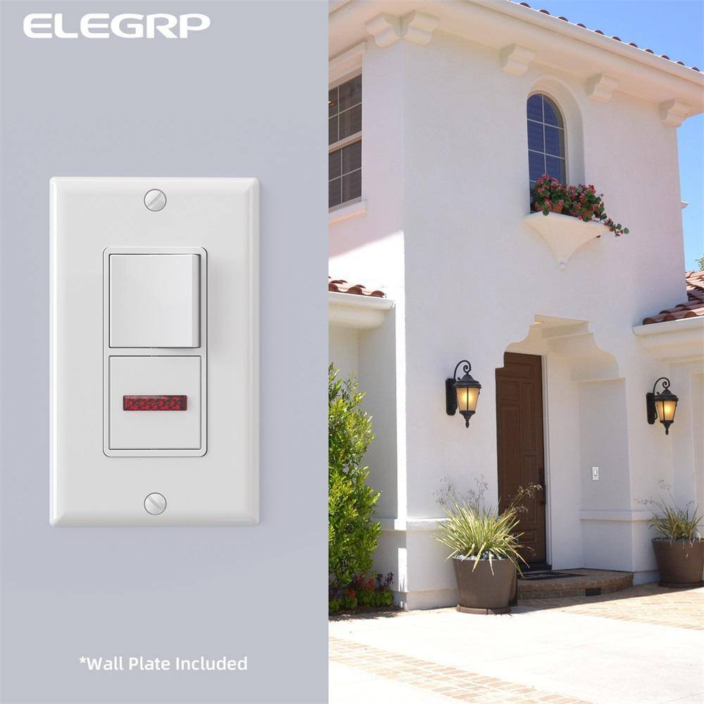 15 Amp Decorator Combination Single Pole Rocker Switch with Pilot Light, Wall Pl