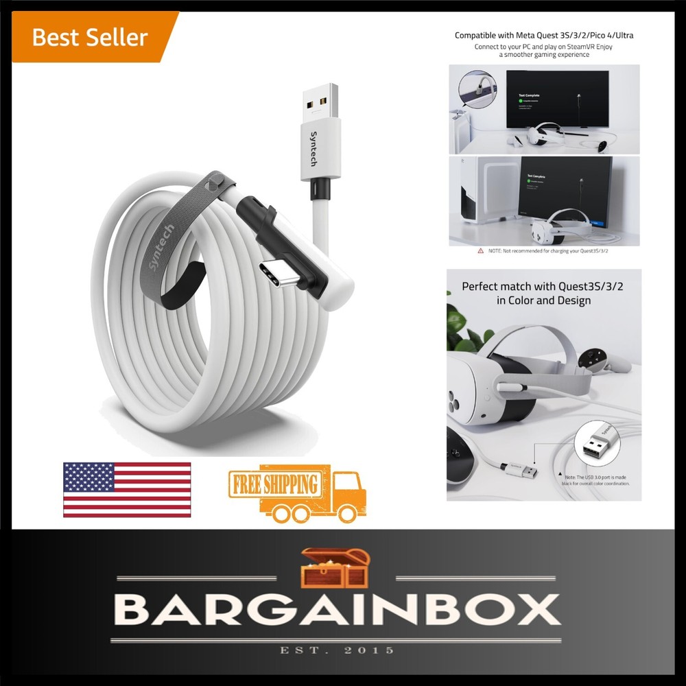 16FT Oculus/Meta Link Cable - High-Speed USB 3.0 for Enhanced VR Performance