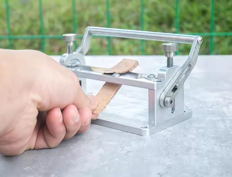 Handmade leather thinning machine, soft & hard leather belt scraping machine
