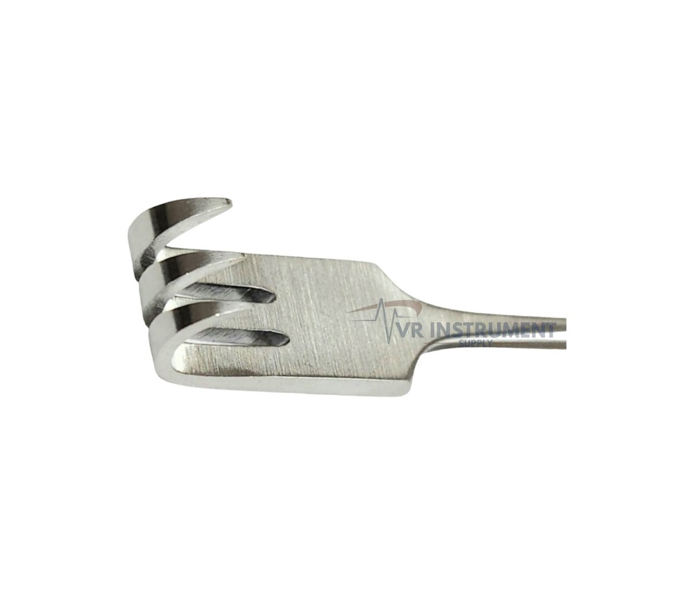 Senn Muller Retractor Sharp & Blunt 3-Prongs Surgical Veterinary Tools 2 Pcs