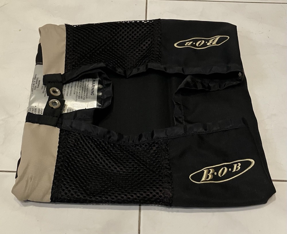 BOB Stroller Revolution Single Stroller Black & Cream - Lower Basket Lowboy.