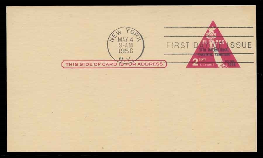 FIRST DAY COVERS - POSTAL STATIONERY - UX44 "ROUNDED TRIANGLE", UNCACHETED