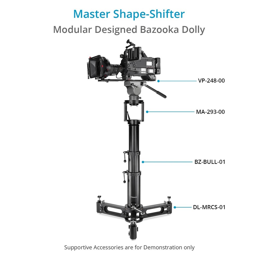 Proaim Marcus Camera Dolly with Mitchell & Euro/Elemac Adapter Base | DL-MRCS-01