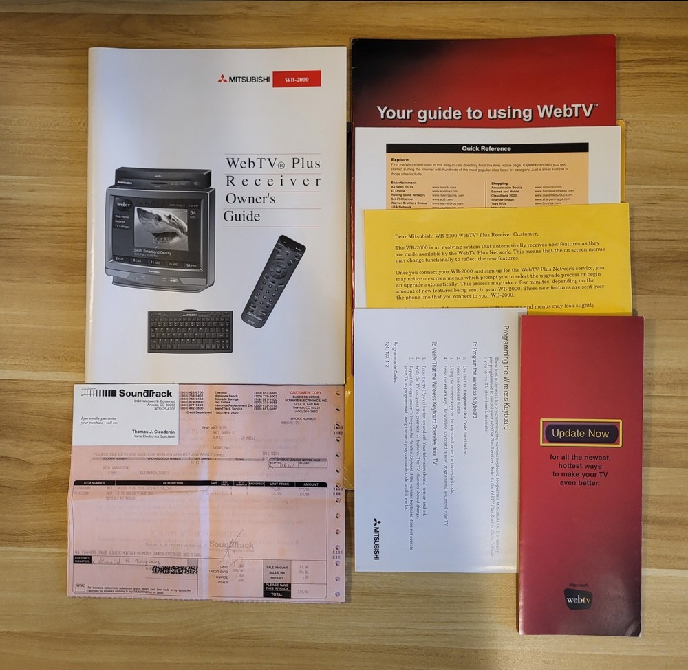 1999 Mitsubishi Webtv Plus Receiver Model WB-2001