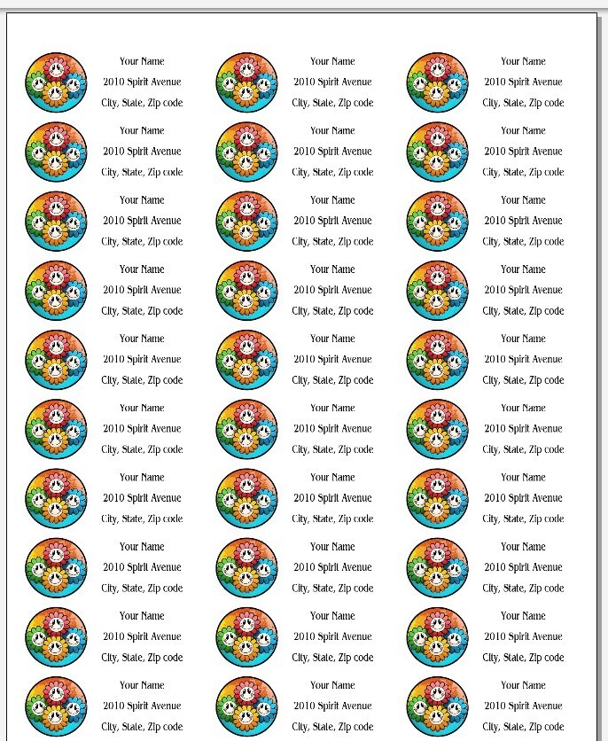 150 Crazy Daisy Daisies Colorful Mailing Return Address Labels Personalized