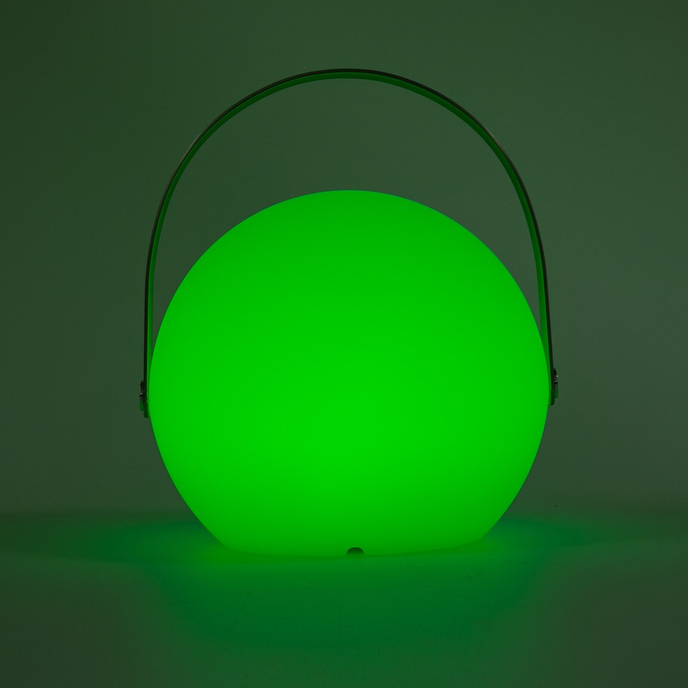 LED Table Lamp Sphere Dimmable w/ Handle Remote Control USB Battery Powered