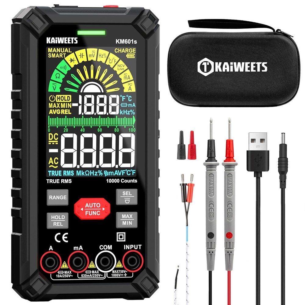 Digital Multimeter 10000 Counts TRMS Auto Ranging Rechargeable Smart Multimeter