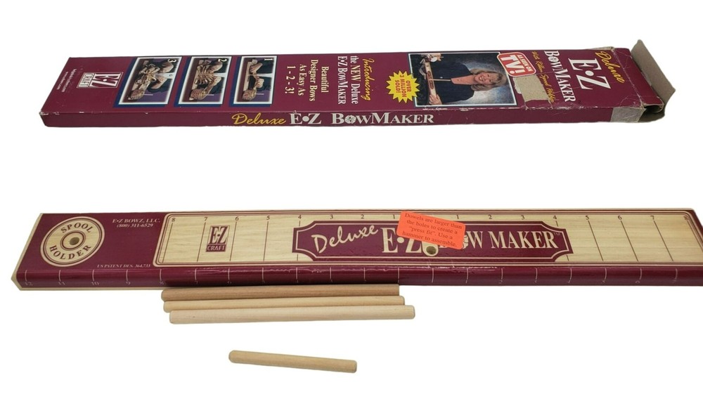 Deluxe EZ Bowmaker Bow Making Tool Wood Spool Spindle Craft Bow Maker