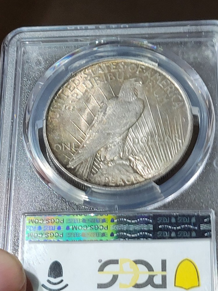 1922 $1 Peace Dollar PCGS MS62 Toned