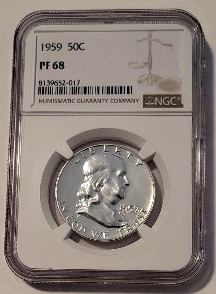 1959 Franklin Half Dollar Proof PF68 NGC