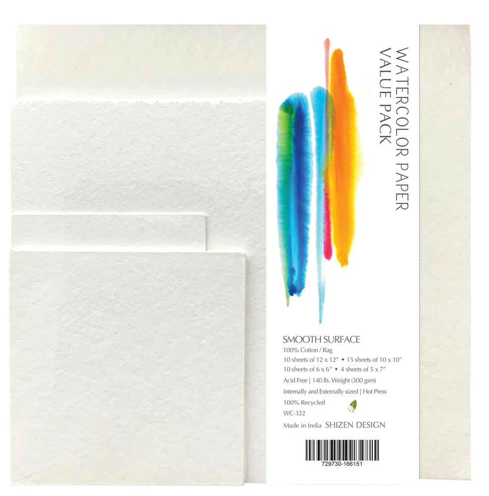 Watercolor Paper Value Pack, 140 Lb, 39 Sheets