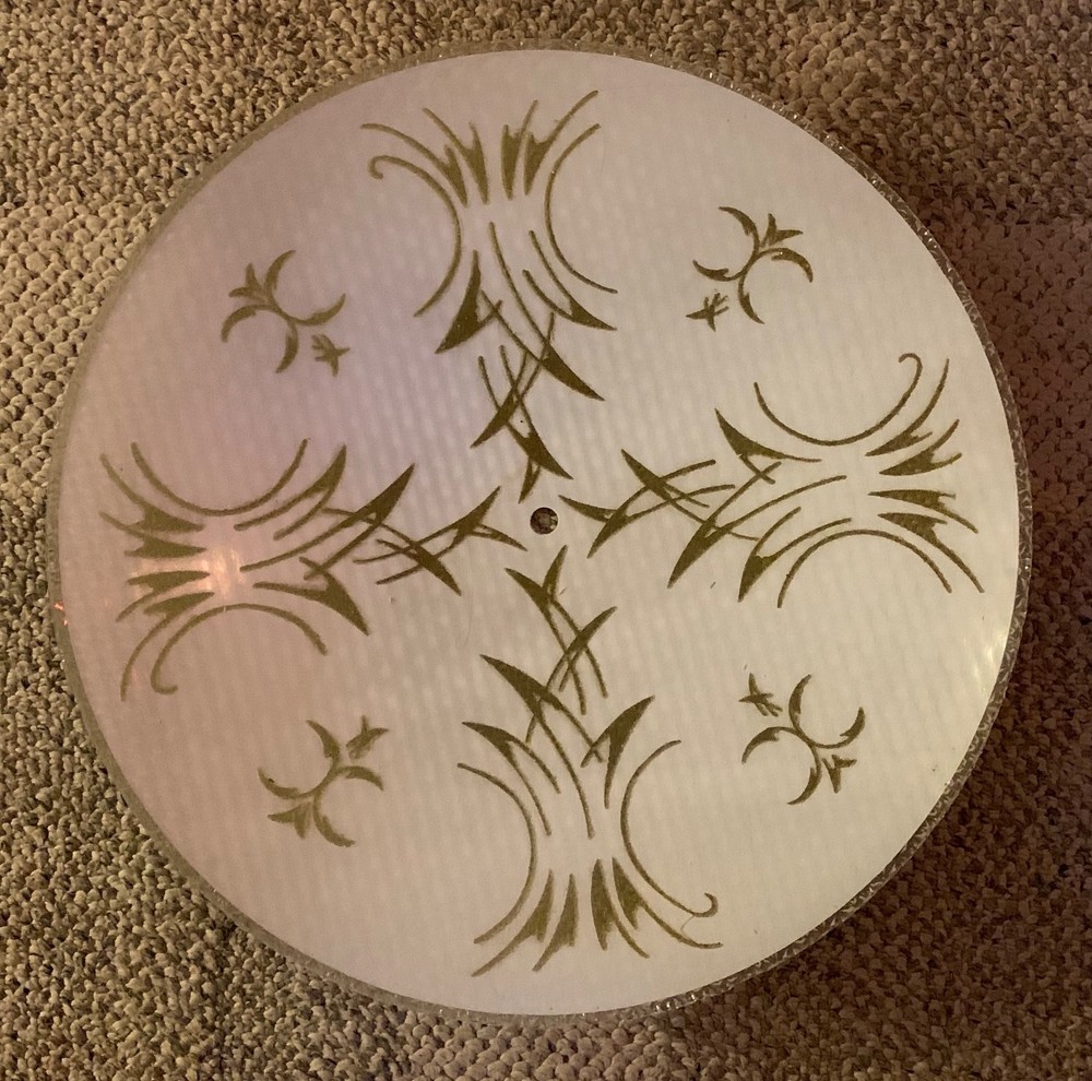 MID CENTURY MODERN CEILING LIGHT SHADE CENTER MOUNT ROUND 15"