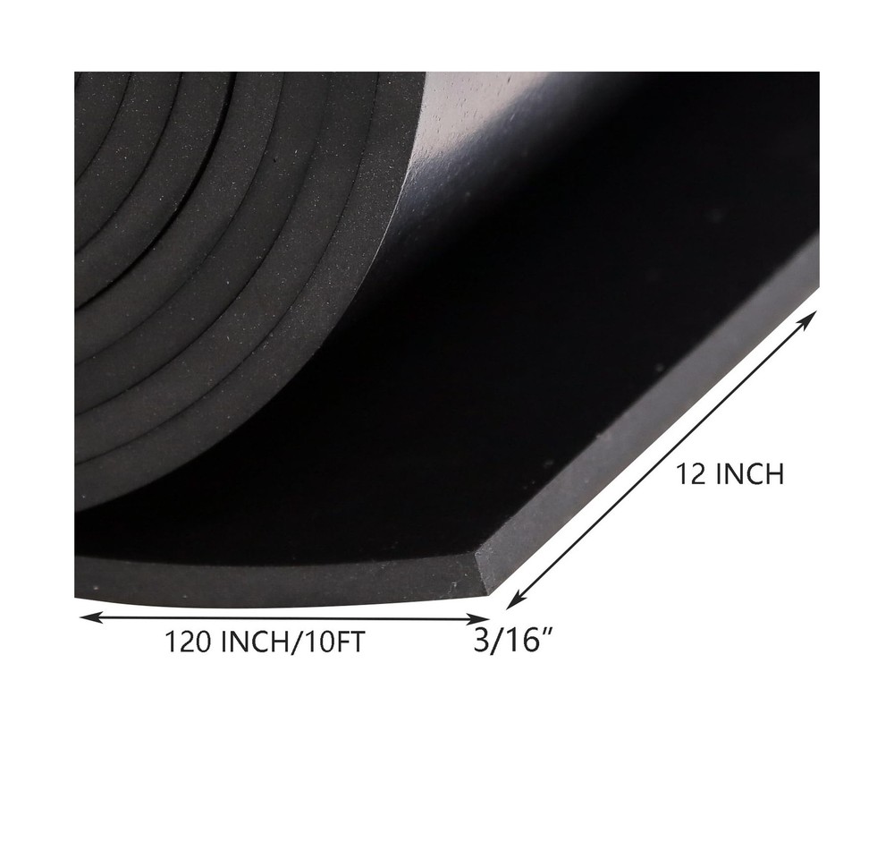Neoprene Rubber Sheet Solid Rubber Strips Roll PadInsulation for Weather Stri...