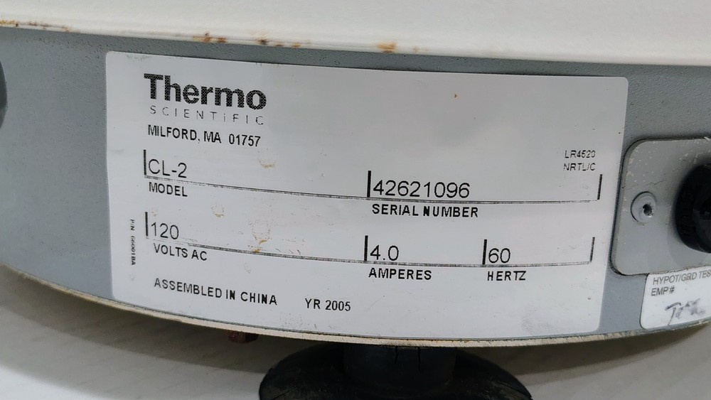 Thermo Scientific CL-2 Centrifuge Compact Versatile Benchtop Laboratory Untested