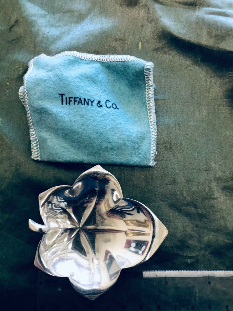 Tiffany & Co. Sterling Silver Maple Leaf Dish Vintage