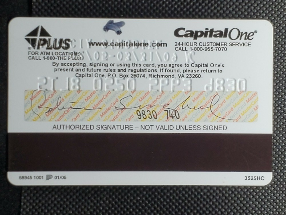 CapitalOne Platinum Mastercard exp 2009 cc1508