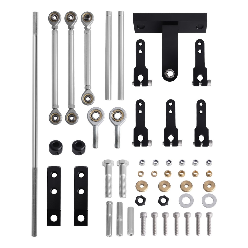 New Universal Carburetor Linkage Kits Dual Side Mount Throttle Linkage Replace